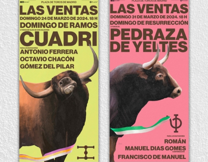 Cuadri y Pedraza de Yeltes, carteles oficiales para Ramos y Resurrección en Madrid