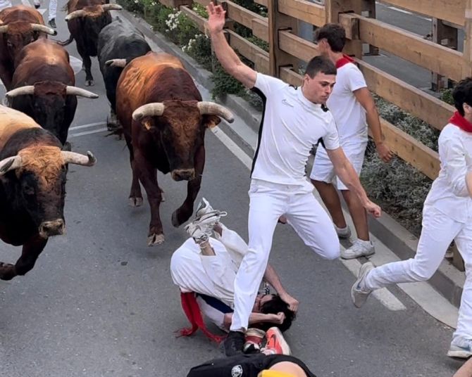 'Seis toros en solitario en un precioso segundo encierro de Ustarroz'