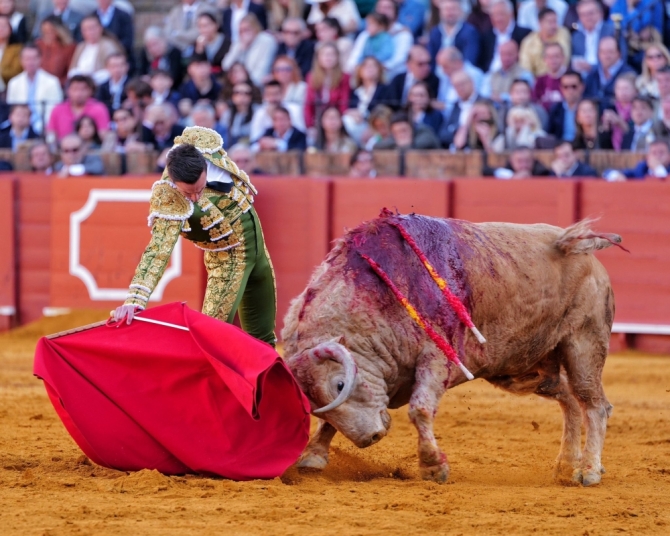 Rafa Serna corta una «oreja de Sevilla»