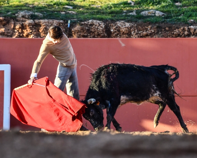 Emilio de Justo y El Rafi, tentadero en Fuenterroble